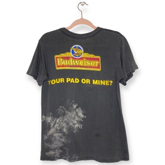 Vintage 90s Budweiser frogs Your Pad or Mine beer tee Changes single stitch M - Picture 3 of 14